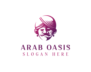 Arabic Turban Man logo design