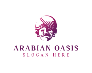 Arabic Turban Man logo design