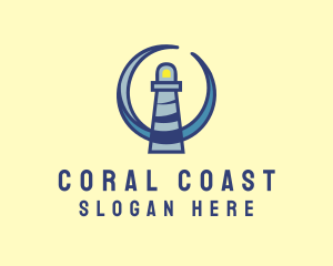 Sea Coast Lighthouse logo design