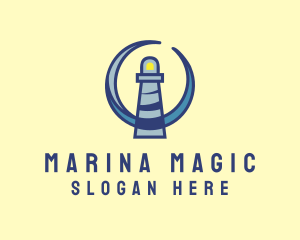 Sea Coast Lighthouse logo design