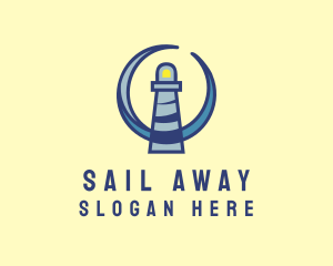 Sea Coast Lighthouse logo design