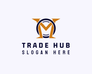 Finance Trade Letter M logo