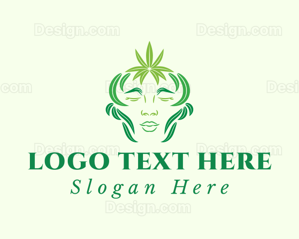 Marijuana Weed Woman Logo