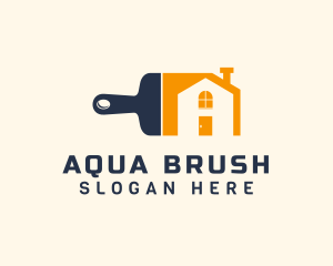 House Paintbrush Renovation logo design