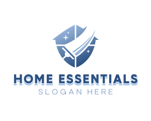 Home Cleaning Squeegee logo design