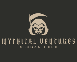 Grim Reaper Skull logo design