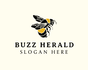 Bee Insect Wings logo design