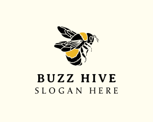 Bee Insect Wings logo design