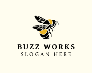 Bee Insect Wings logo design