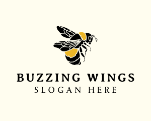 Bee Insect Wings logo design