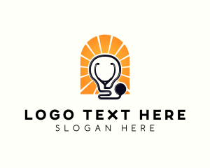 Stethoscope Light Bulb logo