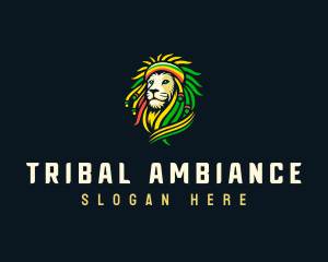 Lion Reggae Rasta logo design