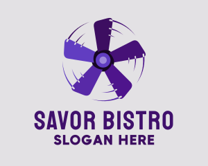 Rotating Purple Fan Logo