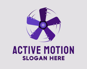 Rotating Purple Fan logo design