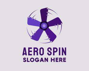 Rotating Purple Fan logo design