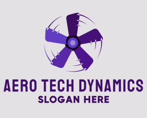 Rotating Purple Fan logo design