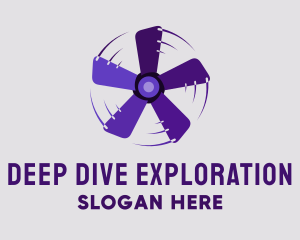 Rotating Purple Fan logo