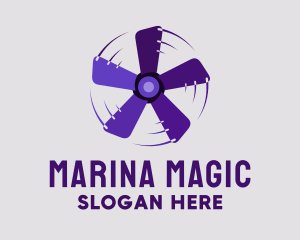 Rotating Purple Fan logo design