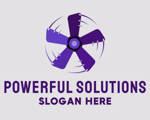 Rotating Purple Fan logo design