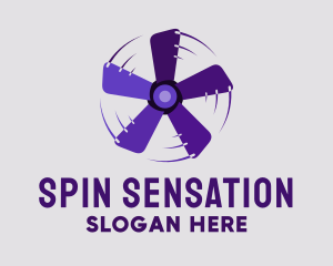 Rotating Purple Fan logo design