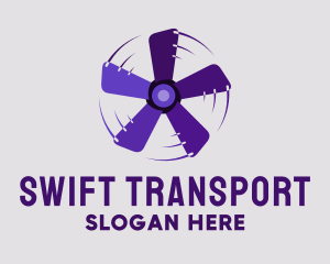 Rotating Purple Fan logo design