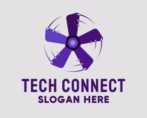 Rotating Purple Fan logo