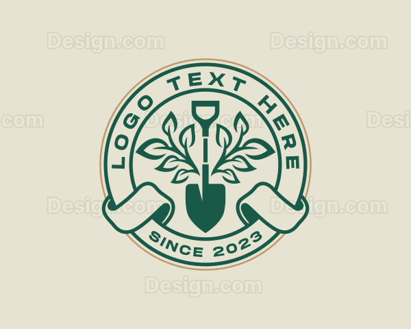 Gardening Plant Shovel Logo