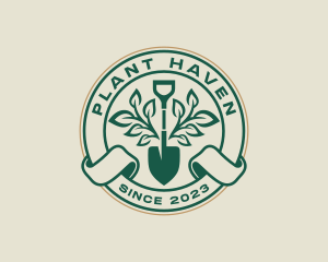 Gardening Plant Shovel logo design