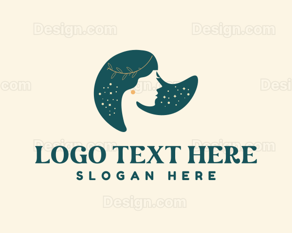 Luxury Woman Hair Beauty Logo