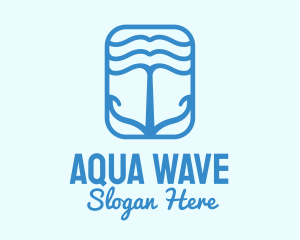 Wave Anchor Badge logo