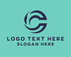 Bold - Blue Letter C logo design