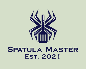 Blue Spider Spatula logo design