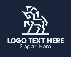Modern - Modern Geometric Horse logo design