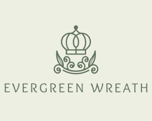 Green Wreath Crown logo design