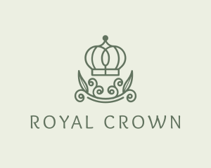 Green Wreath Crown logo design