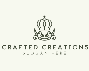 Green Wreath Crown logo design