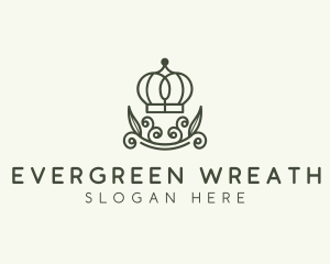 Green Wreath Crown logo design