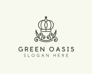 Green Wreath Crown logo design