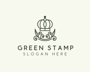 Green Wreath Crown logo design