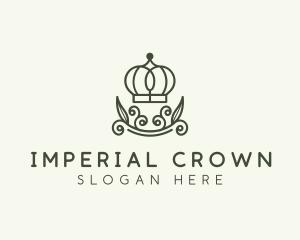 Green Wreath Crown logo design