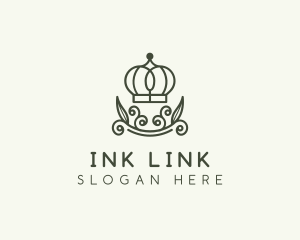 Green Wreath Crown logo design