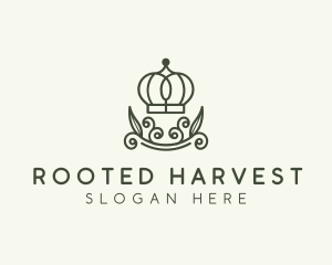 Green Wreath Crown logo design