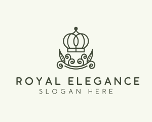 Green Wreath Crown logo design