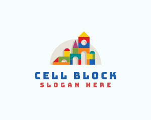 Children Toy Blocks logo design