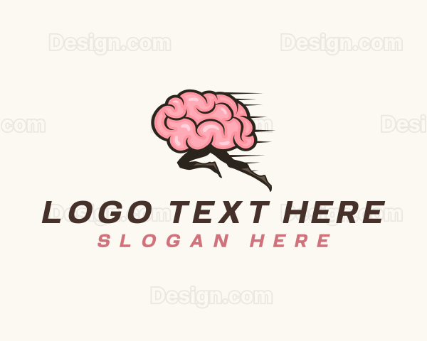 Fast Running Brain Logo