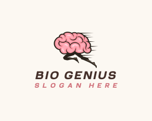 Fast Running Brain logo design