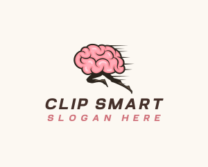 Fast Running Brain logo design