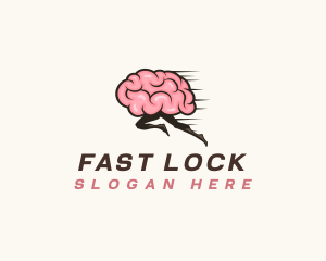 Fast Running Brain logo design