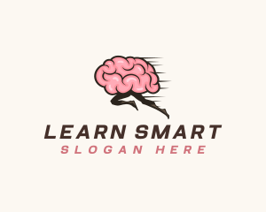 Fast Running Brain logo design