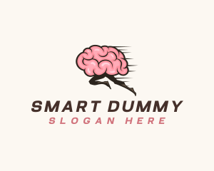 Fast Running Brain logo design